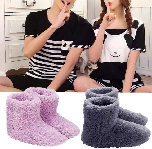 Winter Foot Warmer Shoes Soft Electric Heating Snow Boots USB Washable Skiing Boot Soft Electric Heating Shoes Winter