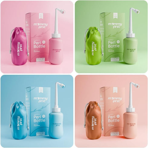 Mommy 12.2 OZ First Peri Bottle for Postpartum Care | Upside Down Bottle for Perineal Cleansing and Recovery | Portable