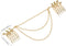 yueton 2pcs Fashion Ladies Athena Olive Branch Tassel Leaf Clips - Barrettes Bobby Pin Hair Clips for Bride Headwear