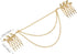 yueton 2pcs Fashion Ladies Athena Olive Branch Tassel Leaf Clips - Barrettes Bobby Pin Hair Clips for Bride Headwear