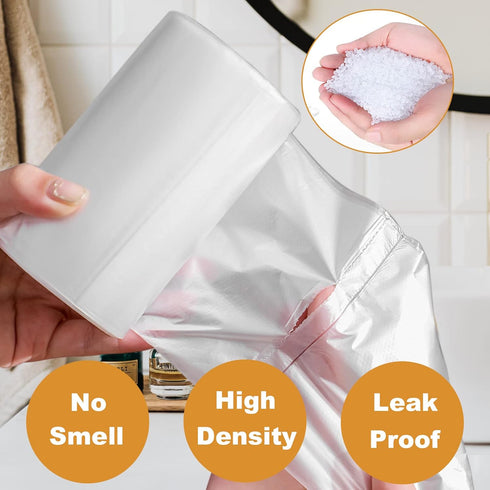 0.5 Gal Trash Bags, 240 pcs Clear Strong Tiny Garbage Bags for Mini Desk Trash Can, Fit 0.4-0.8 Gal