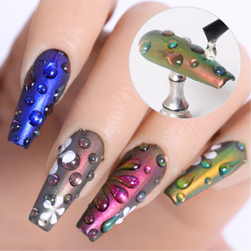 Major Dijit 8ml/Bottle Soak Off UV LED Nail Gel Polish Water Droplet Nails Gel Nail Art Design (B)