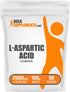 BulkSupplements.com L-Aspartic Acid Powder, Amino Acids Supplement for Energy Support, Gluten Free, 100g