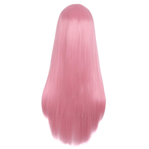 MapofBeauty 28 Inch/70 cm Women Long Straight Synthetic Wig, Special Light Hot Pink