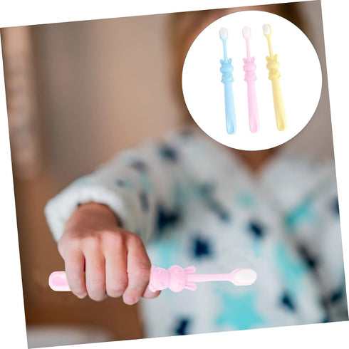 Ipetboom 3pcs Soft Bristle Boys and Girls Toothbrushes Adorable Design for Years Ergonomic Grip for Hands Included