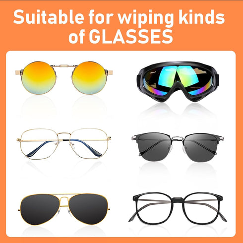 YQQYG 8 Pcs Eyeglass Cleaner, Mini Sun Glasses Eyeglass Microfiber Spectacles Cleaner Soft Brush Cleaning Tool