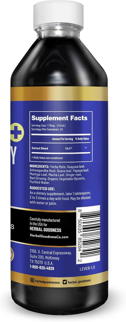 Herbal Goodness Energy and Vitality 12oz - Herbal Blend for Energy Boost, Vitality & Muscle Support