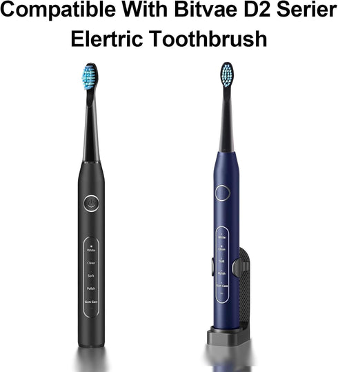 Toothbrush Replacement Heads Compatible with Bitvae D2 Electric Toothbrush, Sonic Electric Toothbrush Heads, 10 Pack