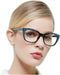 OCCI CHIARI Black Reading Glasses Women 6.0 Stylish Readers in Black Blue, Available in Multiple Strengths