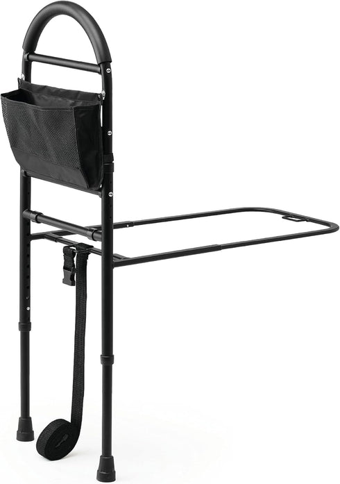 Medline Bed Assist Bar with Storage Pocket, Height Adjustable Bed Rail for