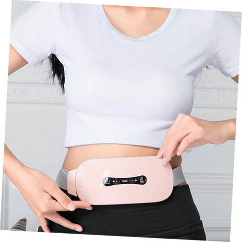 SHERCHPRY Menstrual Heating Pad with Massage Function Cordless Heated Waist Belt for Cramps Relief Portable Pad