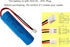 XINLANTECH 3.7V 2600mAh 18650 XH2.54/2P -2 Pack Rechargeable Li-ion Battery with Jst Connector Plug Wires for DIY