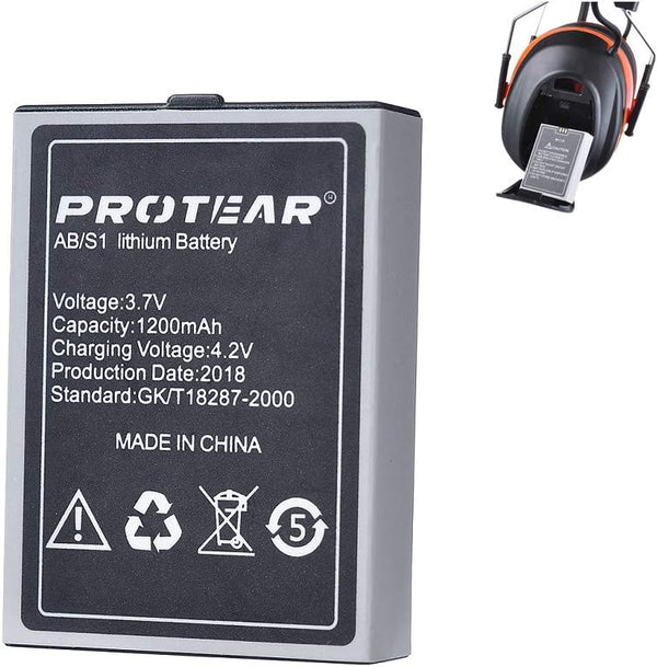 Lithium Battery Replacement, Rechargeable Battery for Bluetooth Headphones Noise Reduction Earmuffs