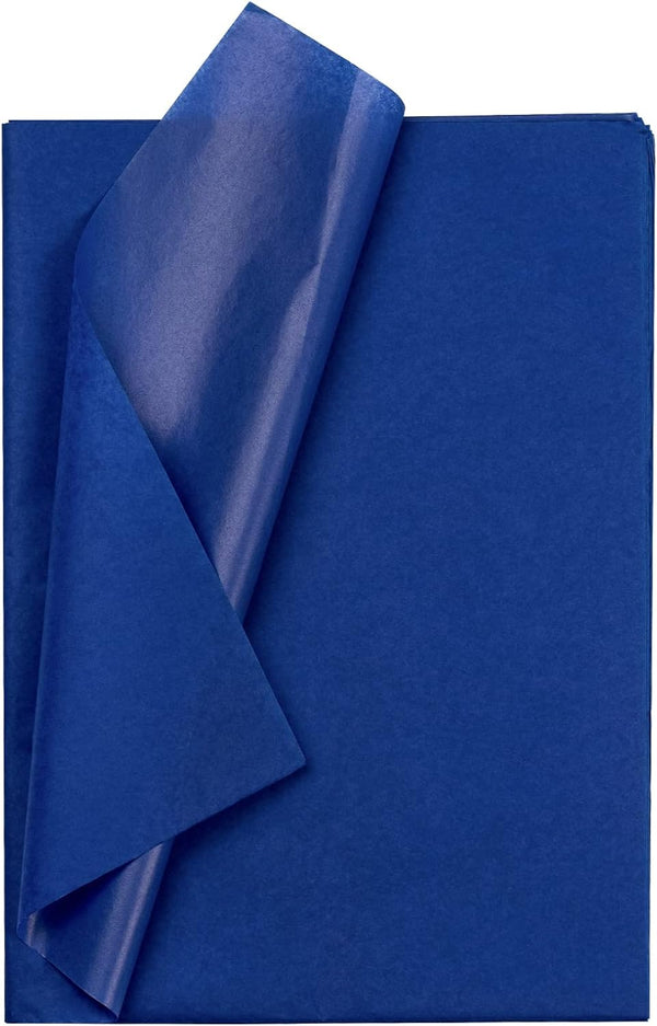 RUSPEPA Navy Blue Gift Wrapping Tissue Paper, 25 Sheets for Art Crafts, DIY, Birthday, Wedding, 19.5 x 27.5 inches