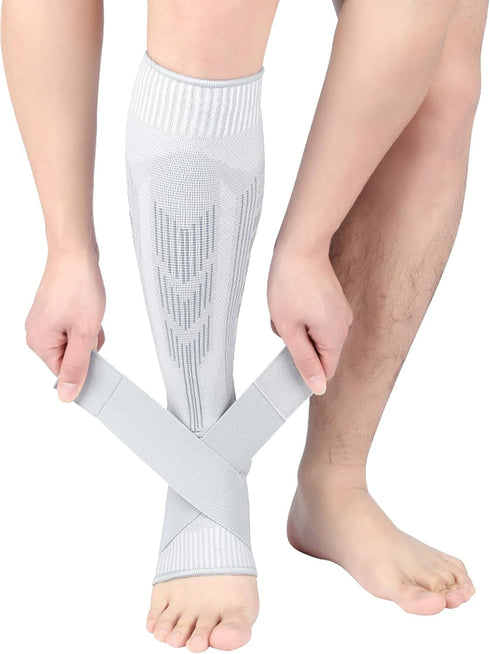 RONGXG Foot Calf Compression Sleeve with Adjustable Strap Leg Brace Compression Support Sleeve