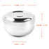 QSHAVE Stainless Steel Shaving Bowl with Lid - 4 Inch Diameter Chrome Plated Finish