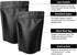 100 Pack Matte Black Mylar Stand Up Bags - 6.3x9.4 Inches Smell Proof Resealable Pouch for Food Storage