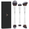 KINGMAS 3Pcs Foundation Makeup Brush Set, Double-ended Kabuki, Large Foundation, Medium Concealer, Small Contour Brushes