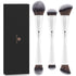 KINGMAS 3Pcs Foundation Makeup Brush Set, Double-ended Kabuki, Large Foundation, Medium Concealer, Small Contour Brushes