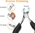 Toenail Clipper for Thick and Ingrown Toenails, Long-Handled Stainless Steel Scissors and Files for Adults and Elderly