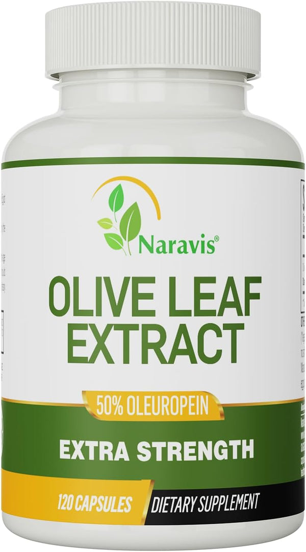 Olive Leaf Extract, 4-Month Supply, 50% Oleuropein Highest Concentration