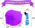 Colorful Denture Bath Case with Brush, Waterproof Storage Case for False Teeth Cleaning - Purple