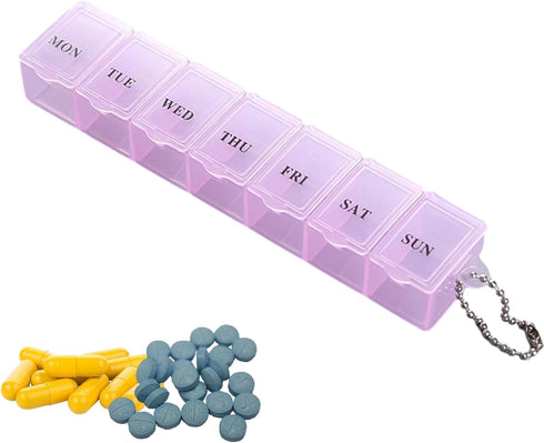 ZGLUZP 1 7 7 Pc Weekly Pill Dispenser - Day Medicine Box, Day Pill Holder | Pill Case Weekly, Medicine Storage
