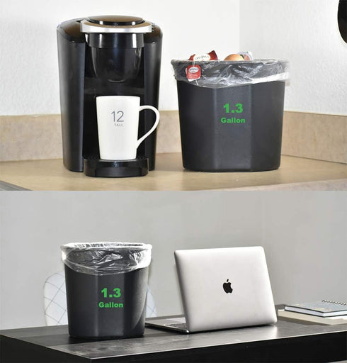 Small Trash Bags CCLINERS, 1.2 Gallon, 240 Small Clear Garbage Bags for Mini Bathroom