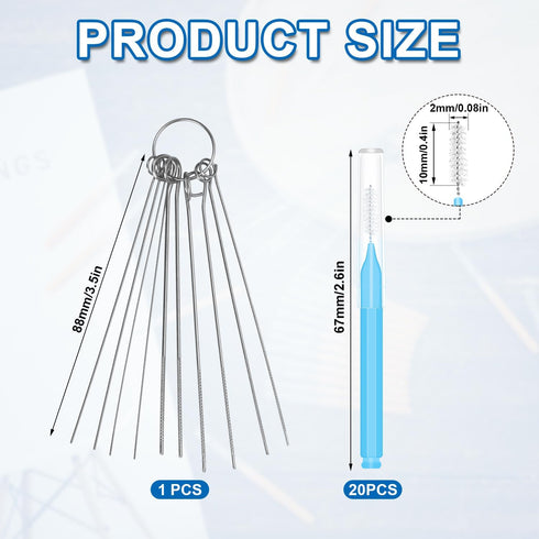 30pcs Shower Head Cleaner Tools, Multi-Sized Brushes for Anti-Clogging Cleaning