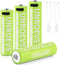 UNROEVS Rechargeable Lithium AA Batteries 4 Packs, 3400mWh 1.5V Rechargeable Double A Battery