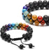 Top Plaza Bead Chakra Bracelet - 7 Chakras Healing Crystals Yoga Stone Beads for Meditation & Relaxation for Men & Women