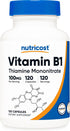 Nutricost Vitamin B1 (Thiamine) 100mg, 120 Capsules | Gluten Free and Non-GMO