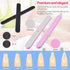 MORGLES Half Cover Coffin Nail Tips Set, 500 Pcs Clear Acrylic Nail Tips with Glue, Clipper, and Files