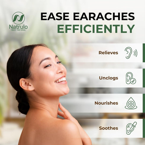 Organic Ear Oil for Ear Infection - Natural Eardrops for Pain, Swimmer's Ear & Wax Removal Remedy