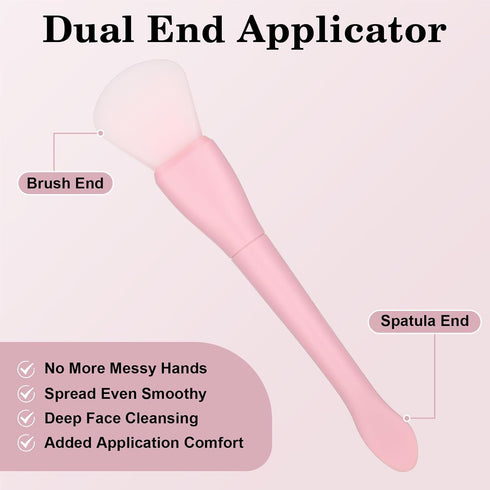 2PCS Soft Silicone Face Mask Brush Applicator, Facial Mask Spatula for Mud and Clay Skincare