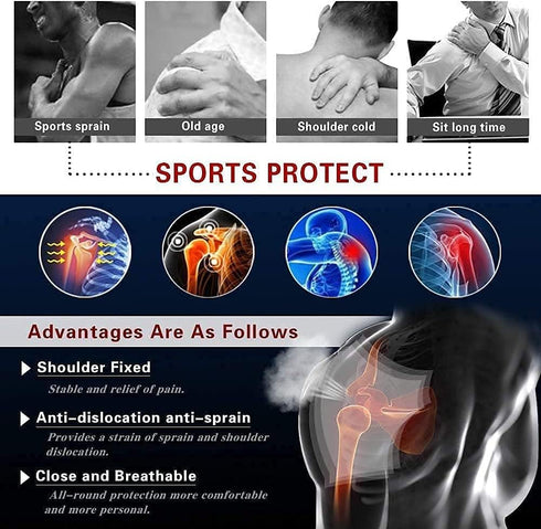 AIRE Shoulder Brace for Men and Women, Adjustable Shoulder Support for Rotator Cuff, AC Joint Pain Relief, Arm Sling