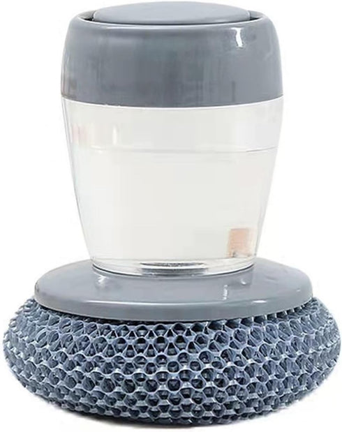 OHUINEI Soap Dispensing Dish Brush Cleaning Steel Wool Scrubber for Dishes Pans Kitchen