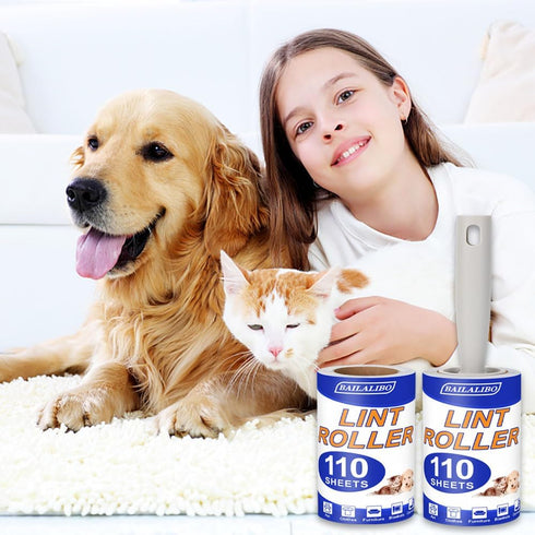 Gary Lint Roller, 220 Sheets Extra Sticky Lint Rollers for Pet Hair, Mini Stick Roller for Daily Cleaning Tool