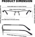 Men's Blue Light Blocking Reading Glasses - Metal Half Frame