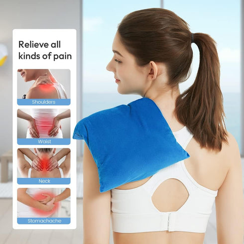 Heating Pad Microwavable with Washable Cover - 8 x 12 Multipurpose Microwave Heating Pad for Neck and Shoulders