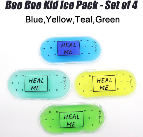 Small Gel Ice Packs for Injuries, Reusable Flexible Mini Ice Pack Cold Compress for Pain Relief, Bulk (4pcs)