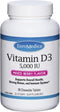Euromedica Vitamin D3 5000 IU, 90 Chewable Tablets, Mixed Berry Flavor - Supports Strong Bones, Teeth & Immune Function
