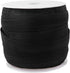 Teemico 50 Yards Black Elastic Foldover Ribbon | Stretch Fold Over FOE Elastics for Hair Ties