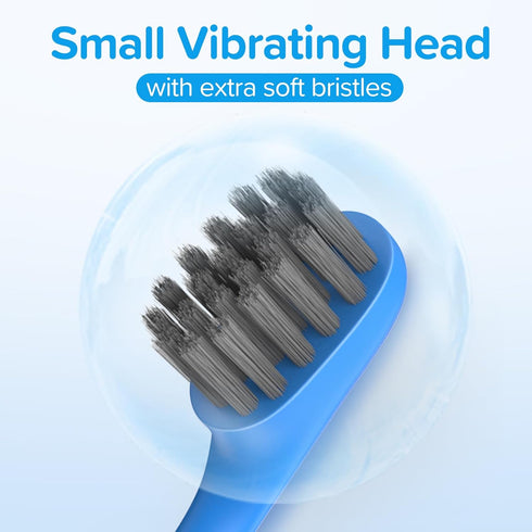 Replacement Toothbrush Heads 10 Pack Compatible with BURST Kids Electric Toothbrush, Soft Charcoal Bristles