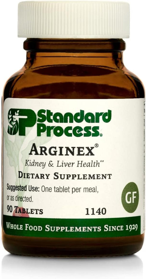 Standard Process Arginex Whole Food Formula for Body Cleanse, Liver Support & Kidney Health Supplement, 90 Tablets