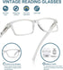 BLUELESS Vintage Eyeglasses for Men & Women (Transparent, +0.00)