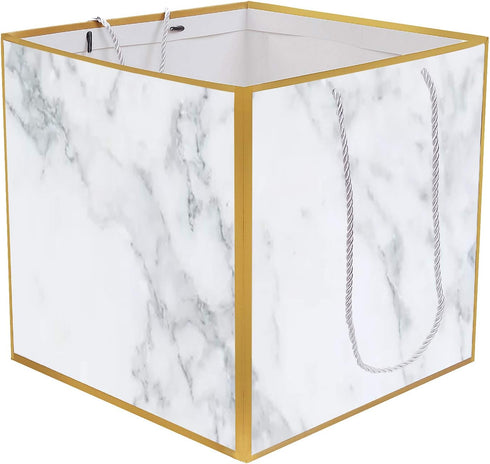 Superior Marble Extra Large Gift Bag, 11.8 inch Square Giant Reusable Gift Bag for Weddings and Birthdays
