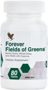 Forever Living Fields of Greens - Green Superfood Supplement with Barley Grass, Wheat Grass, 80 Tablets