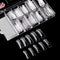 Nail Extension Form Tips, Clear 100pcs Poly Gel Acrylic Nails Mold, Dual Forms System for DIY Polish Manicure