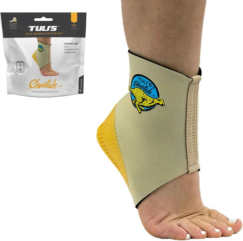 Tuli’s Cheetah Heel Cup with Compression Sleeve, X-Large - For Sever’s Disease & Heel Pain